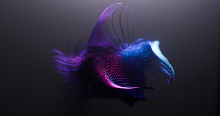 MC Lyte Car Crash Abstract swirling light streaks in purple and blue